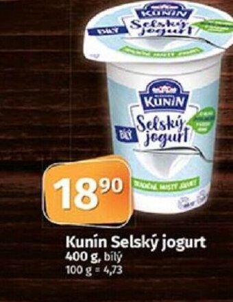 COOP TIP Kunín Selský jogurt nabídka