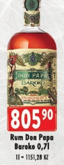 Astur&Qanto Rum Don Papa Baroko 0,7L nabídka
