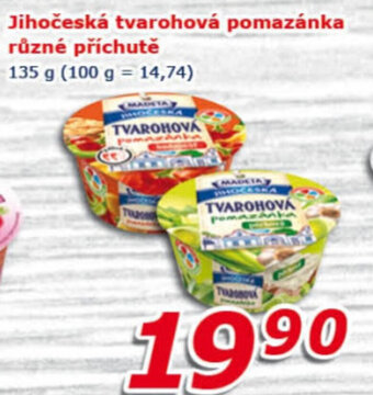 ESO MARKET Jihočeská tvarohová pomazánka různé příchutě nabídka
