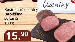 Potraviny CZ Kostelecké uzeniny babiččina sekaná 100 g nabídka