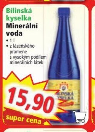 Norma Bilinská kyselka Minerální voda nabídka