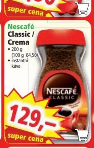Norma Nescafé Classic / Crema nabídka