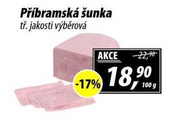 ZEMAN Příbramská šunka tř. jakosti výběrová, 100 g nabídka