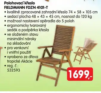 Polohovací křeslo FIELDMANN FDZN 4101-T