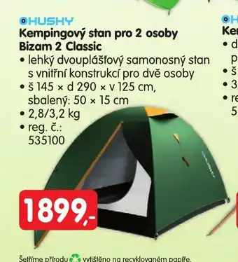 Konzum Kempingový stan pro 2 osoby Bizam 2 Classic nabídka