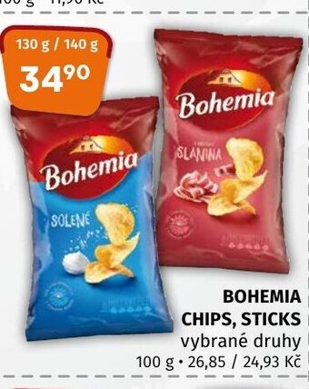 Coop BOHEMIA JIHLAVANKA CHIPS, STICKS | EXTRA SPECIÁL vybrané druhy mletá káva nabídka