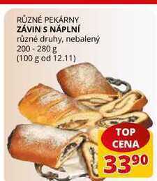 Flop Závin s náplní různé druhy, nebalený 200-280 g nabídka