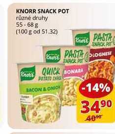 Flop Knorr snack pot různé druhy 55-68 g nabídka