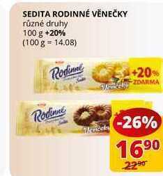 Flop Sedita rodinné věnečky různé druhy 100 g nabídka
