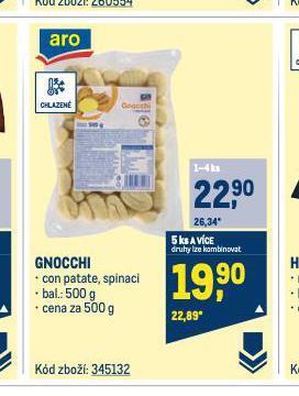 Makro Gnocchi nabídka