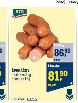 Makro Špekáčky nabídka