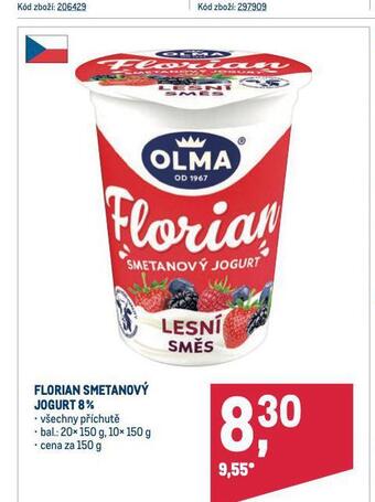 Makro Florian smetanový jogurt nabídka