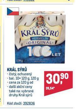 Makro Král sýrů hermelín nabídka