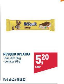 Makro Nesquik oplatka nabídka