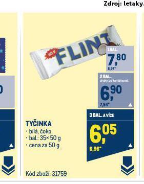 Makro Flint kokosová tyčinka nabídka