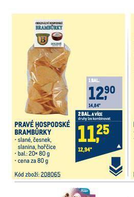 Makro Pravé hospodské brambůrky nabídka