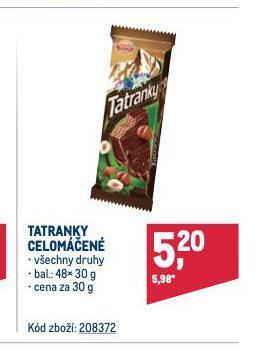 Makro Tatranky celomáčené nabídka