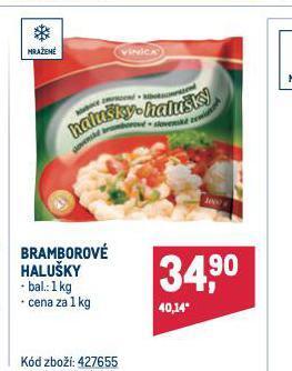 Makro Bramborové halušky nabídka