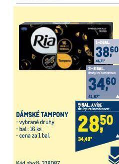 Makro Ria dámské tampony nabídka