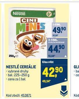 Makro Nestlé cereálie nabídka