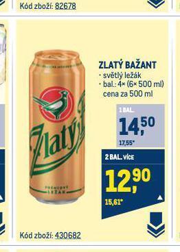 Makro Pivo zlatý bažant nabídka