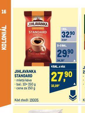 Makro Káva jihlavanka nabídka