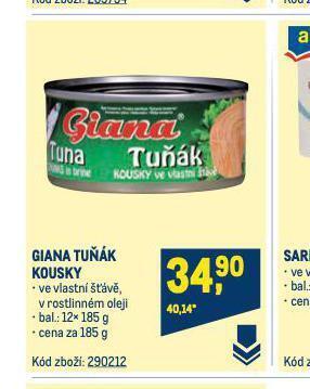 Makro Giana tuňák kousky nabídka