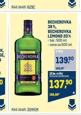 Makro Becherovka nabídka