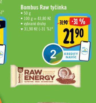 Albert Bombus raw proteinová tyčinka nabídka