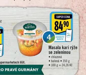 Albert Masala kari rýže se zeleninou nabídka