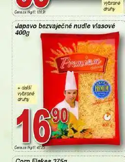Hruška Japavo bezvaječné nudle nabídka