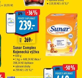 Albert Sunar kojenecká výživa nabídka
