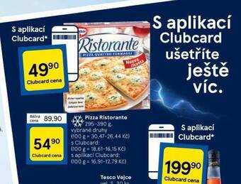 Tesco Pizza ristorante nabídka