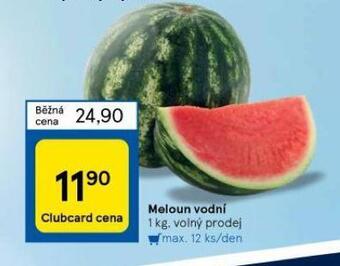 Tesco Meloun vodní nabídka