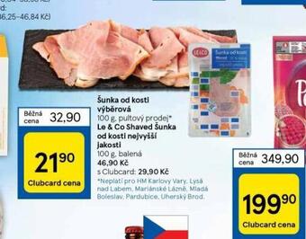 Tesco Le & co shaved šunka nejvyšší jakosti nabídka