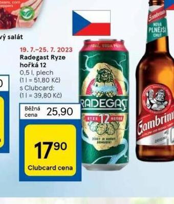 Tesco Pivo radegast ryze hořká 12 nabídka