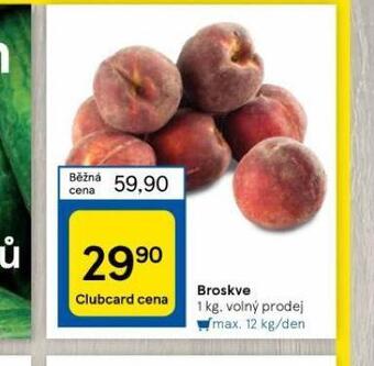 Tesco Broskve nabídka