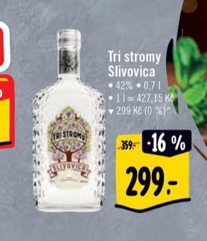 Albert Tri stromy slivovica nabídka