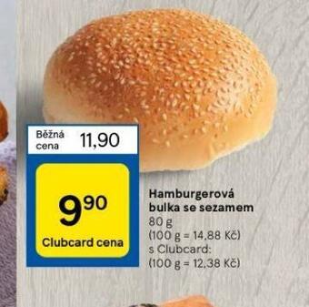 Tesco Hamburgerová bulka se sezamem nabídka