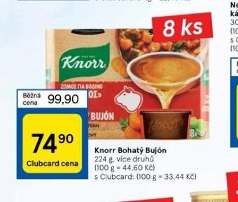 Tesco Knorr bohatý bujon nabídka