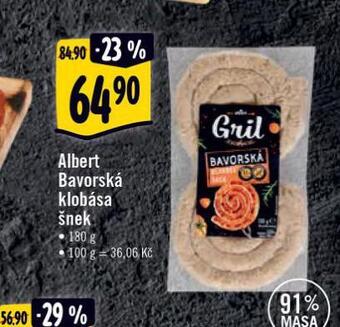 Albert Bavorská klobása šnek nabídka