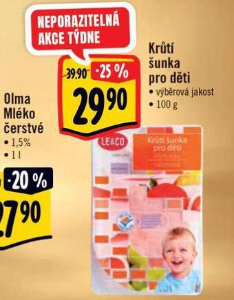 Albert Krůtí šunka pro děti nabídka