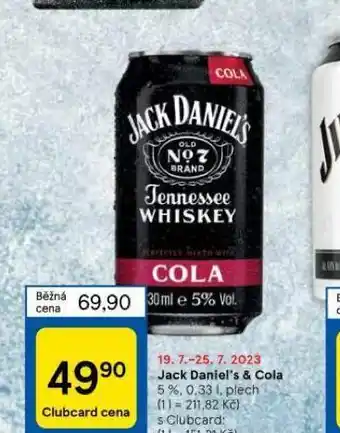 Tesco Jack daniel´s & cola 5% nabídka