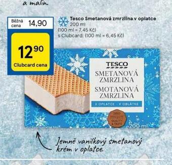 Tesco Tesco smetanová zmrzlina v oplatce nabídka