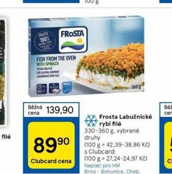 Tesco Frosta labužnické rybí filé nabídka
