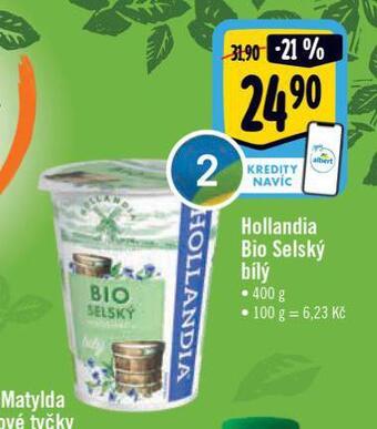 Albert Hollandia bio selský jogurt nabídka