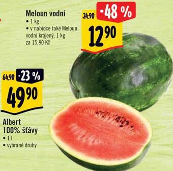 Albert Meloun vodní nabídka