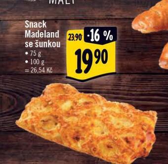 Albert Snack madeland se šunkou nabídka