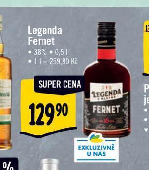 Albert Legenda fernet nabídka