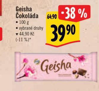 Albert Geisha čokoláda nabídka